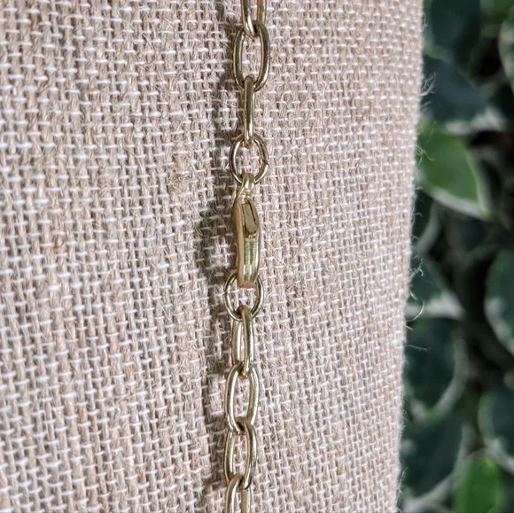 5/$18 Gem Stone Chain Gold Colored Metal Necklace - Picture 6 of 8